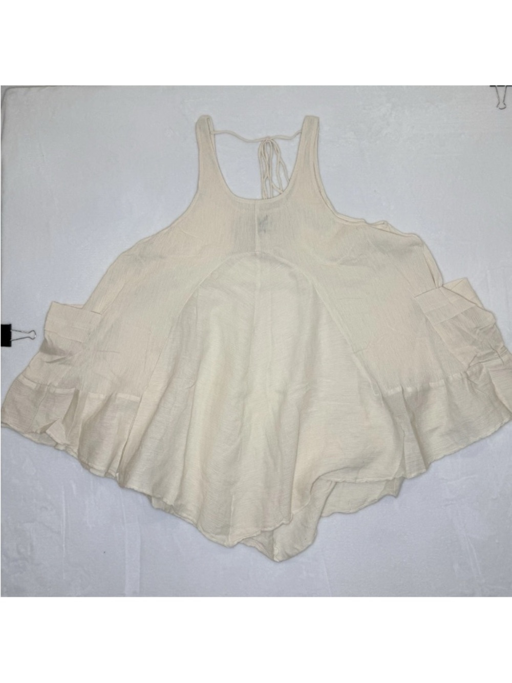 Jaded Gypsy Women's Cream Flowy Tank Top Tunic